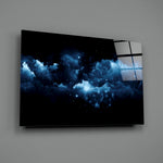 Cosmic-nebula panel bringing wonder to a contemporary living space
