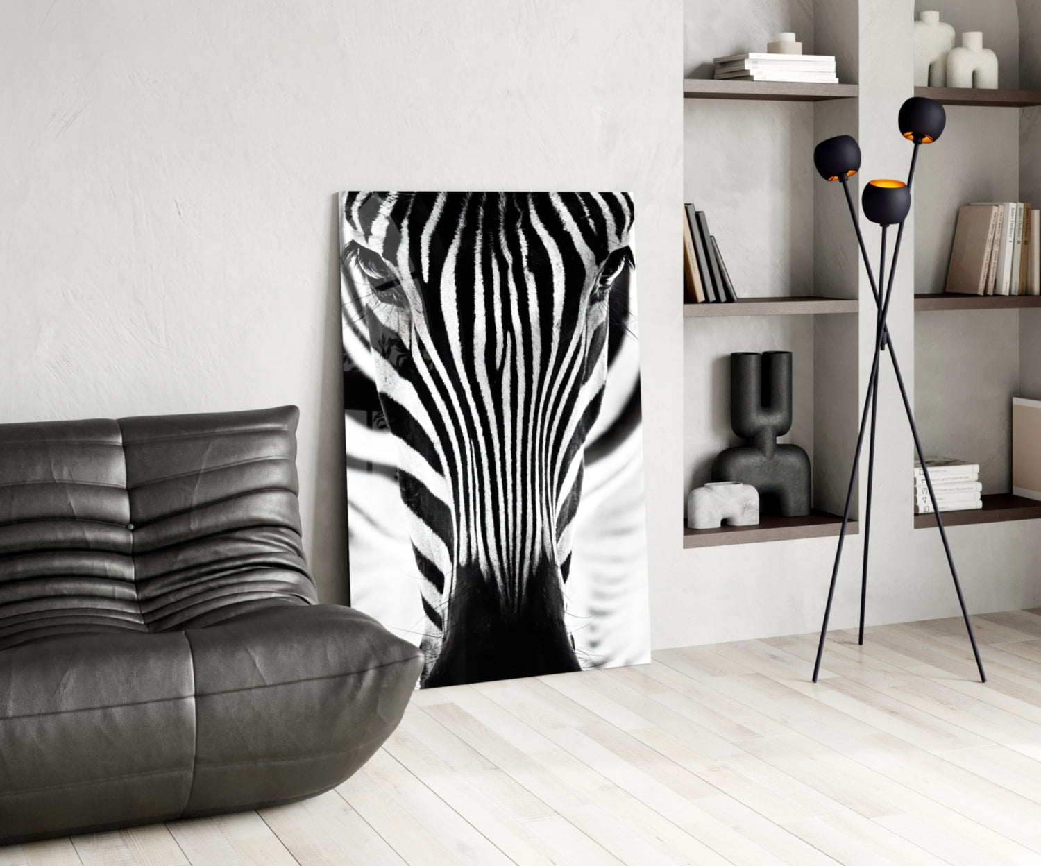 Zebra Glass Wall Art.