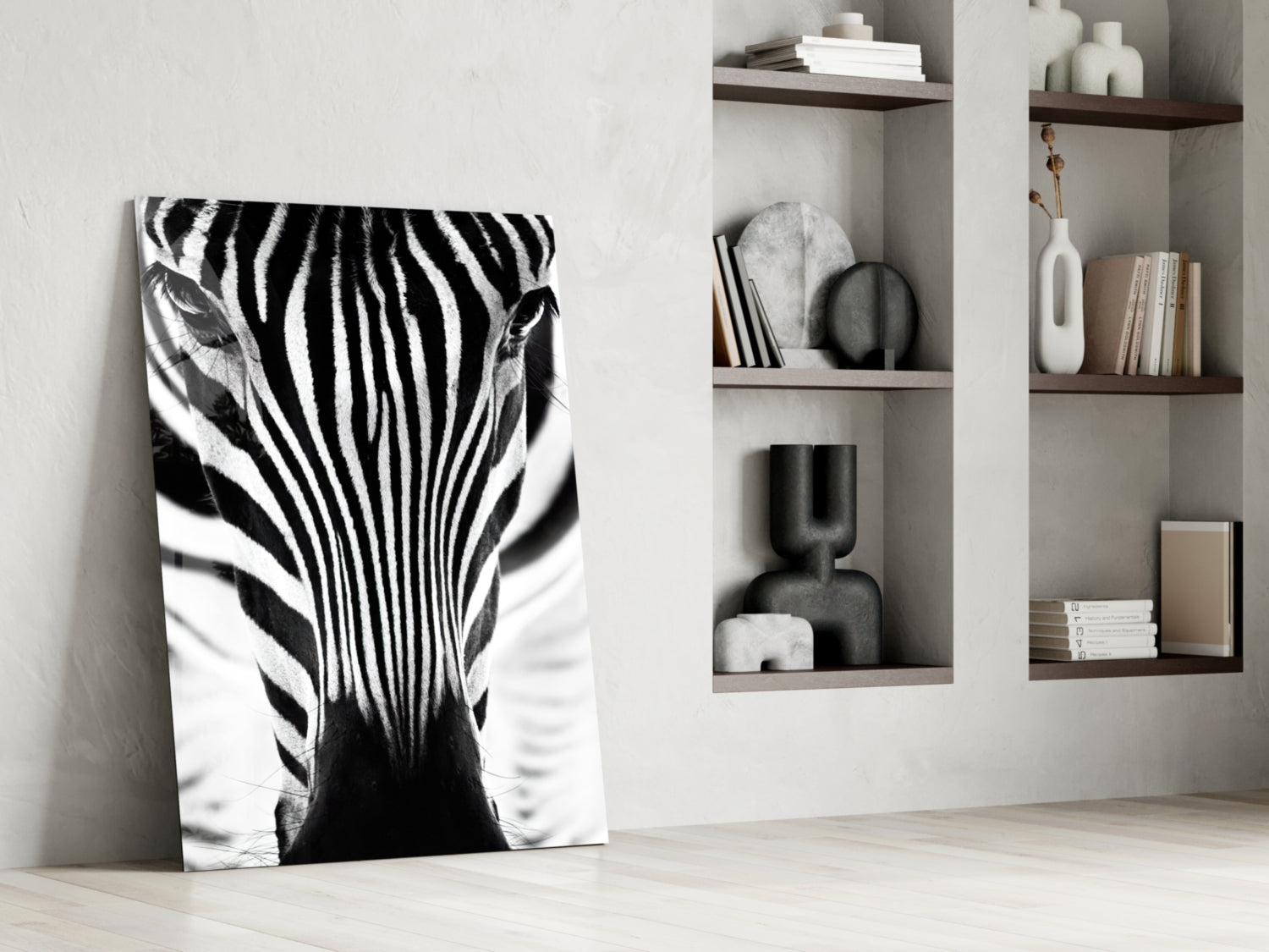 Zebra Glass Wall Art.