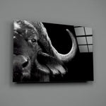 Bison-portrait panel bringing safari drama to a contemporary living space