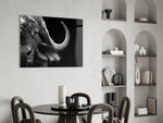 Bison panel adding wild mood to a man-cave