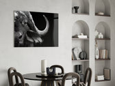 Bison panel adding wild mood to a man-cave