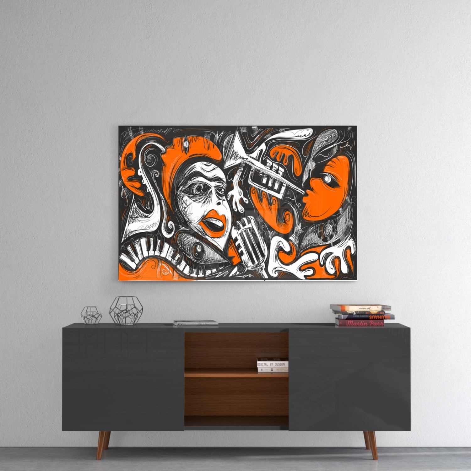 Picasso Glass Wall Art.