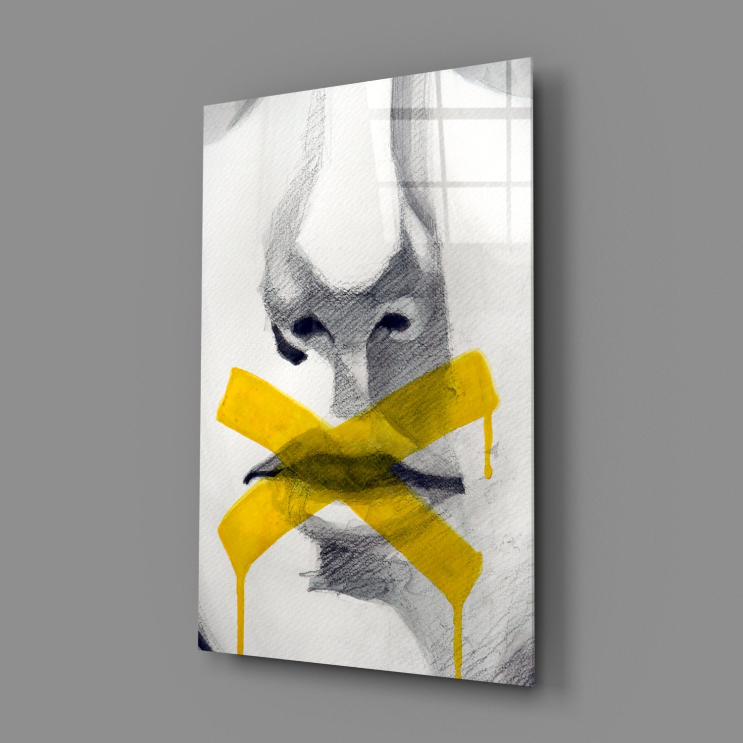 Silence Glass Wall Art.