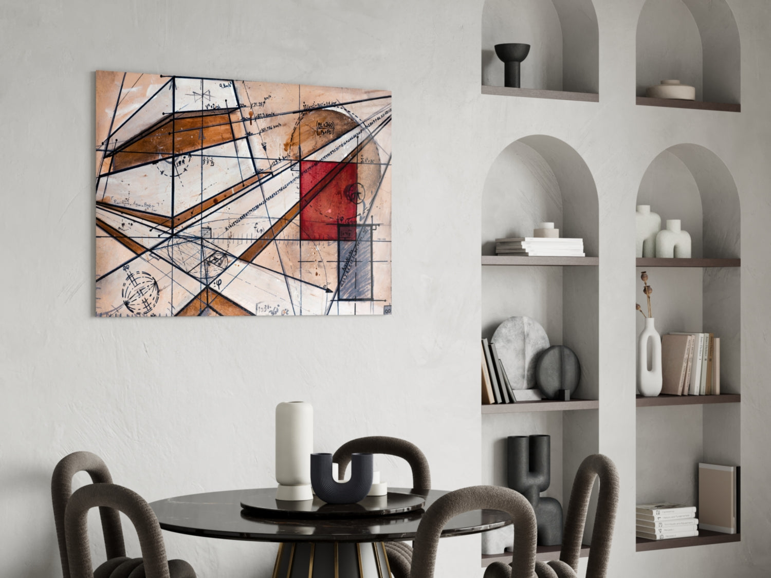 Meaningful Lines Glass Wall Art.