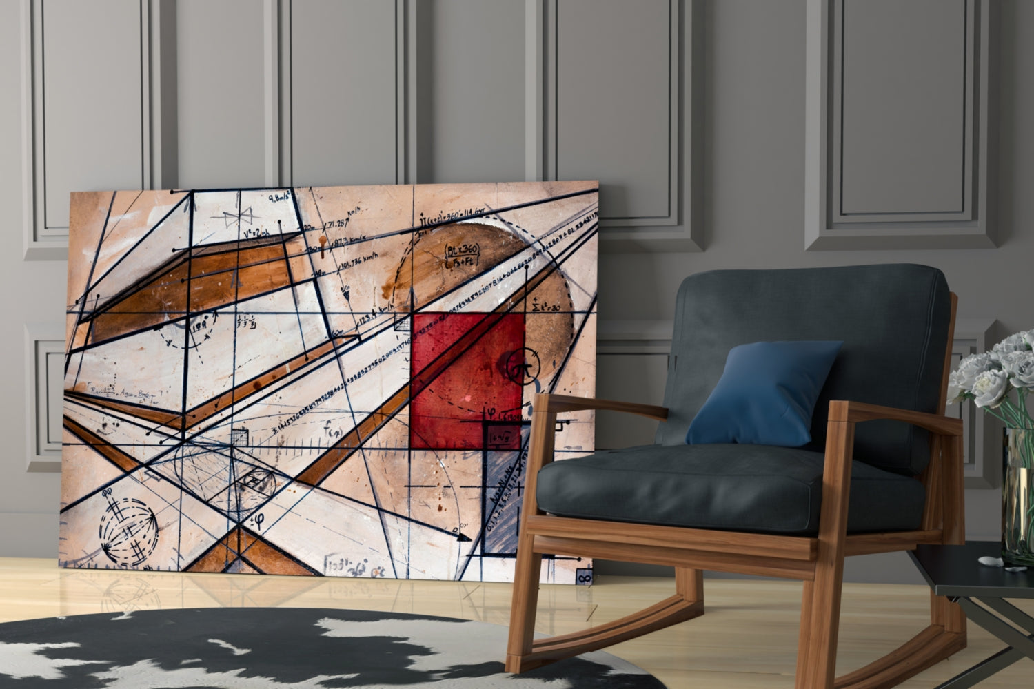 Meaningful Lines Glass Wall Art.