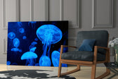 Jellyfish glass print enhancing a child's room with wonder pulse