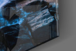 Endless Sea artwork anchoring a wall with bold coastal palette