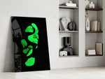 Existing glass print enhancing a man-cave with statement focal point