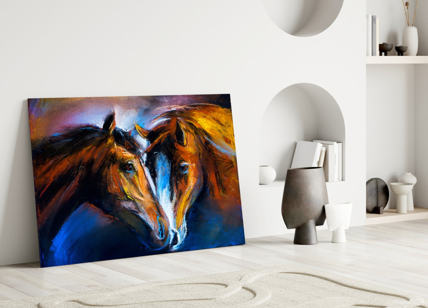 Horses Glass Wall Art.