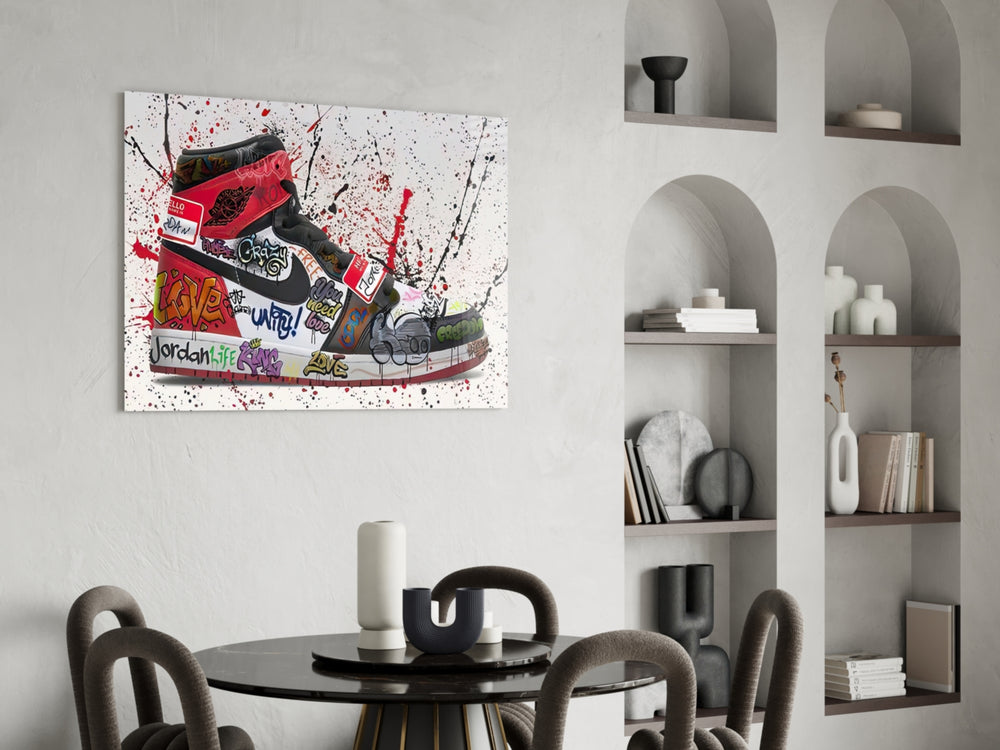 Gratifi Shoe panel adding collector mood to a sneaker room