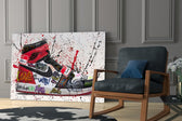 Gratifi Shoe glass print enhancing a man-cave with statement spirit