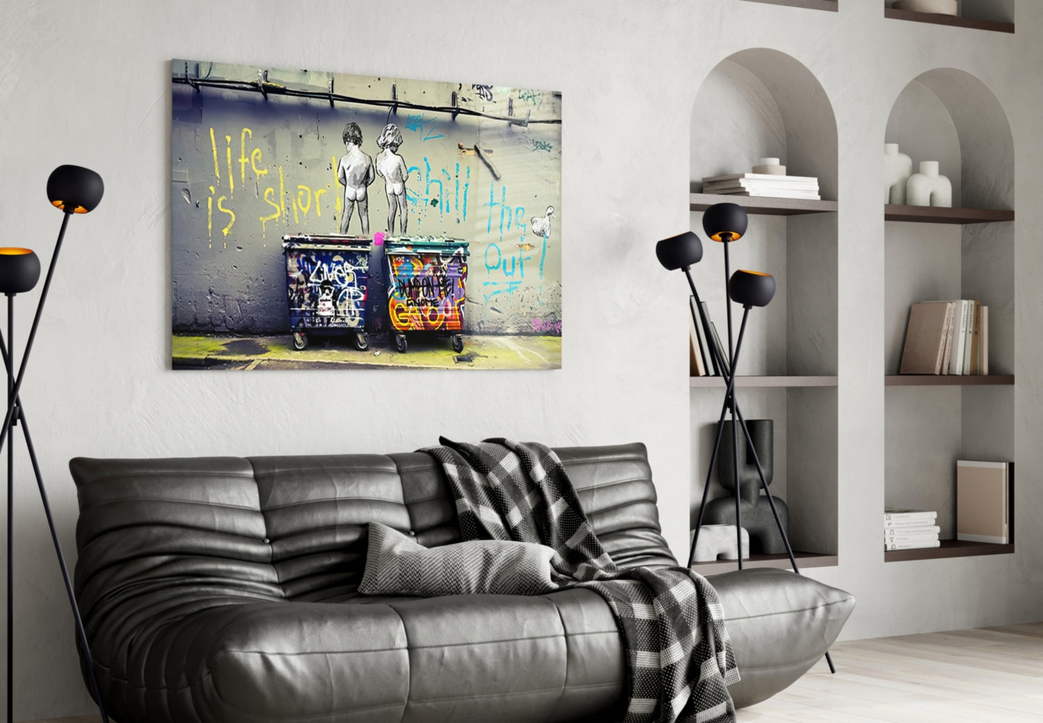 Life is Short Glass Wall Art.