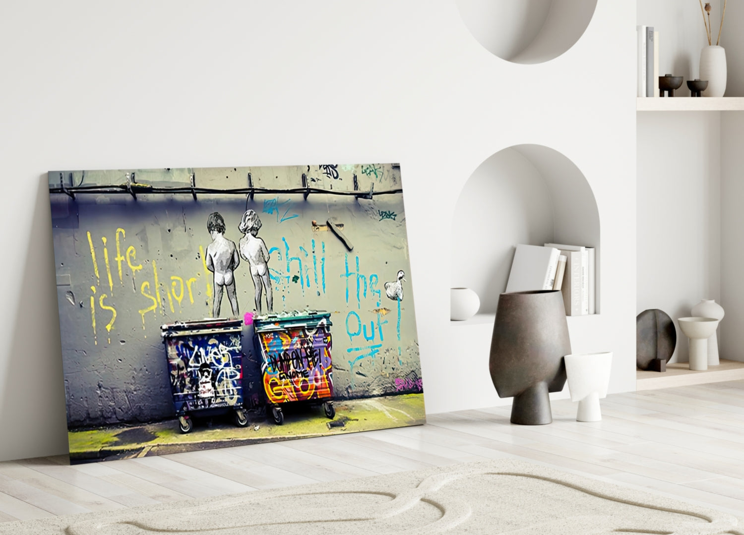 Life is Short Glass Wall Art.