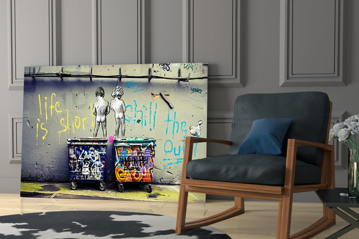 Life is Short Glass Wall Art.