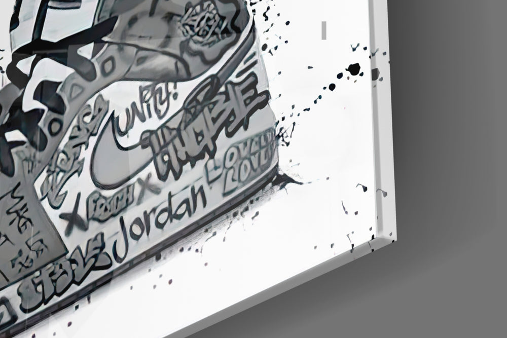 Free Love artwork anchoring a wall with bold streetwear palette