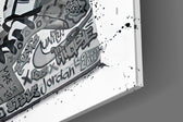 Free Love artwork anchoring a wall with bold streetwear palette