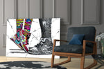 Free Love glass print enhancing a man-cave with statement spirit
