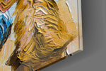 Friendship artwork anchoring a wall with warm sentimental palette