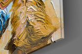 Friendship artwork anchoring a wall with warm sentimental palette