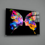 Butterfly-face panel bringing surreal drama to a contemporary living space