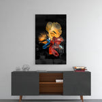 Betta's Dance panel catching gallery light to reveal its tactile silk