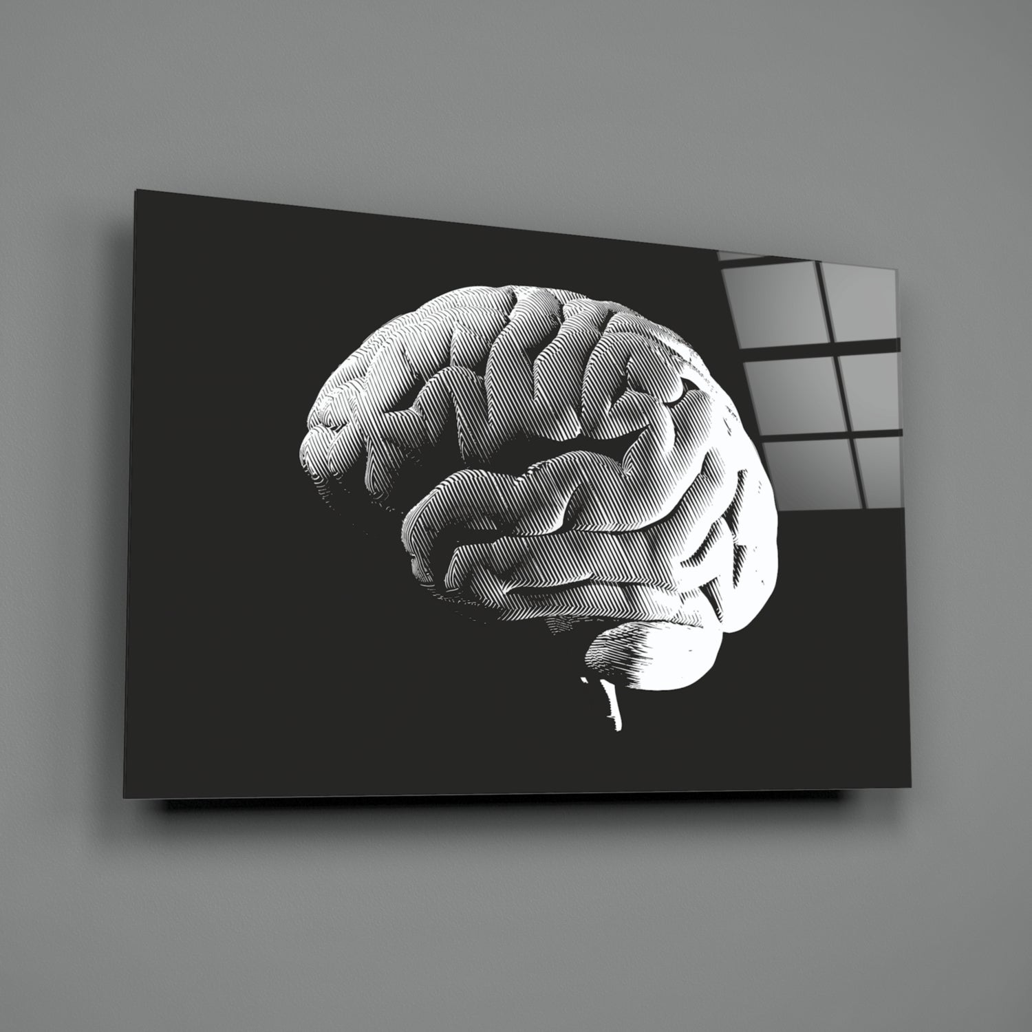 Brain Glass Wall Art.