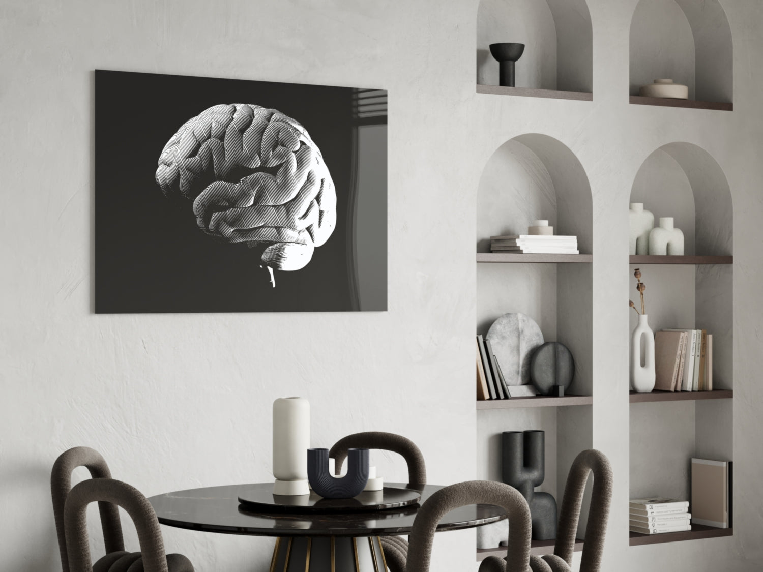 Brain Glass Wall Art.