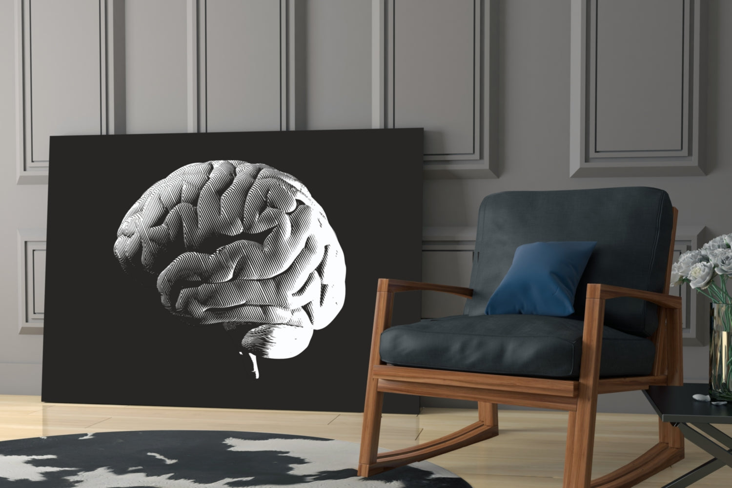 Brain Glass Wall Art.