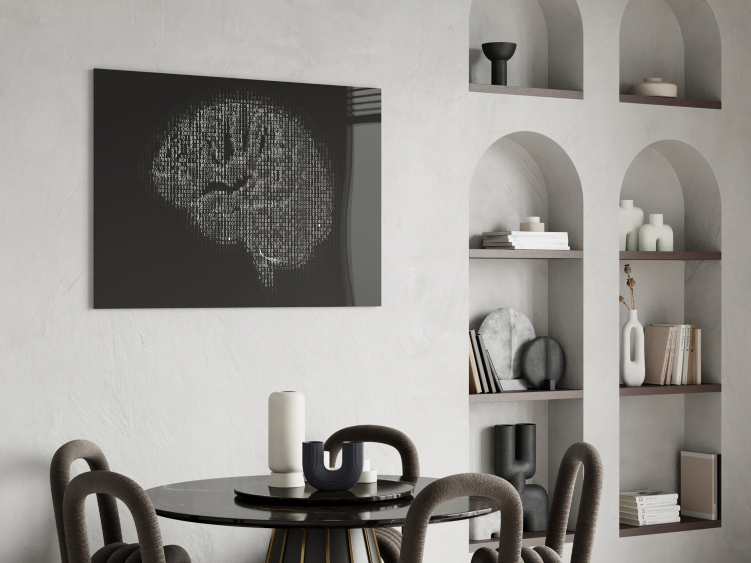 Brain Glass Wall Art.