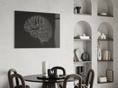 Brain panel adding tech mood to a creative office