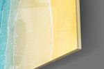 Sea Sand artwork anchoring a wall with calm coastal palette