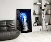 Sculpture panel adding conceptual mood to an art studio