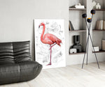 Flamingo panel adding whimsy mood to a girl's room