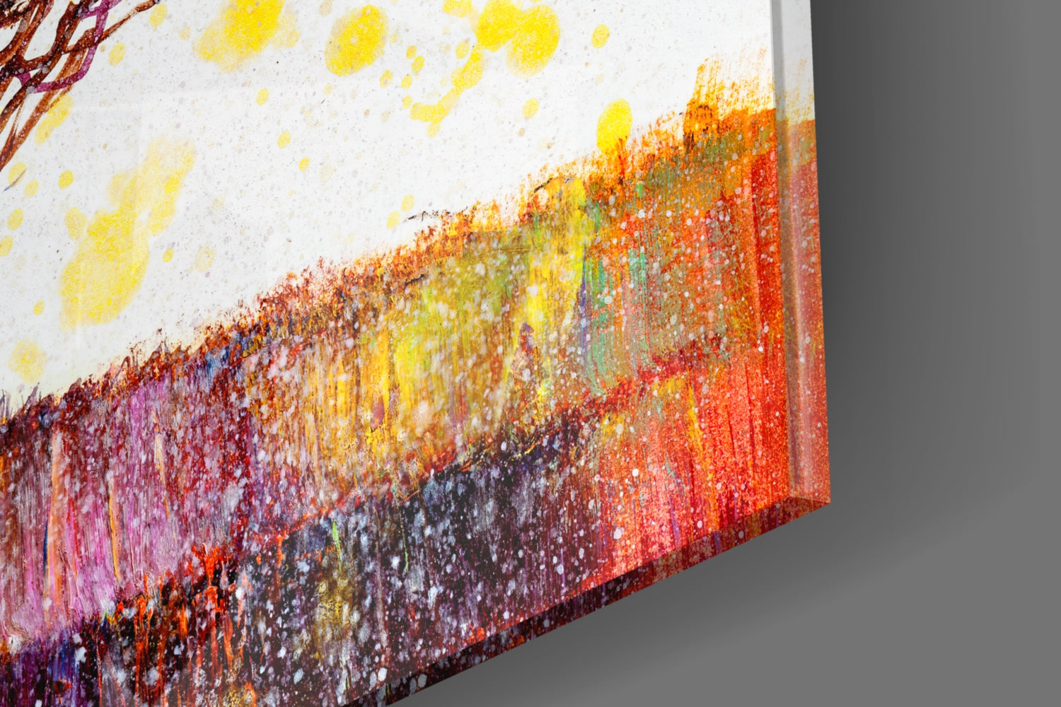 Colorful Tree Glass Wall Art.