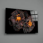 Marigold-pair panel bringing moody warmth to a contemporary living space
