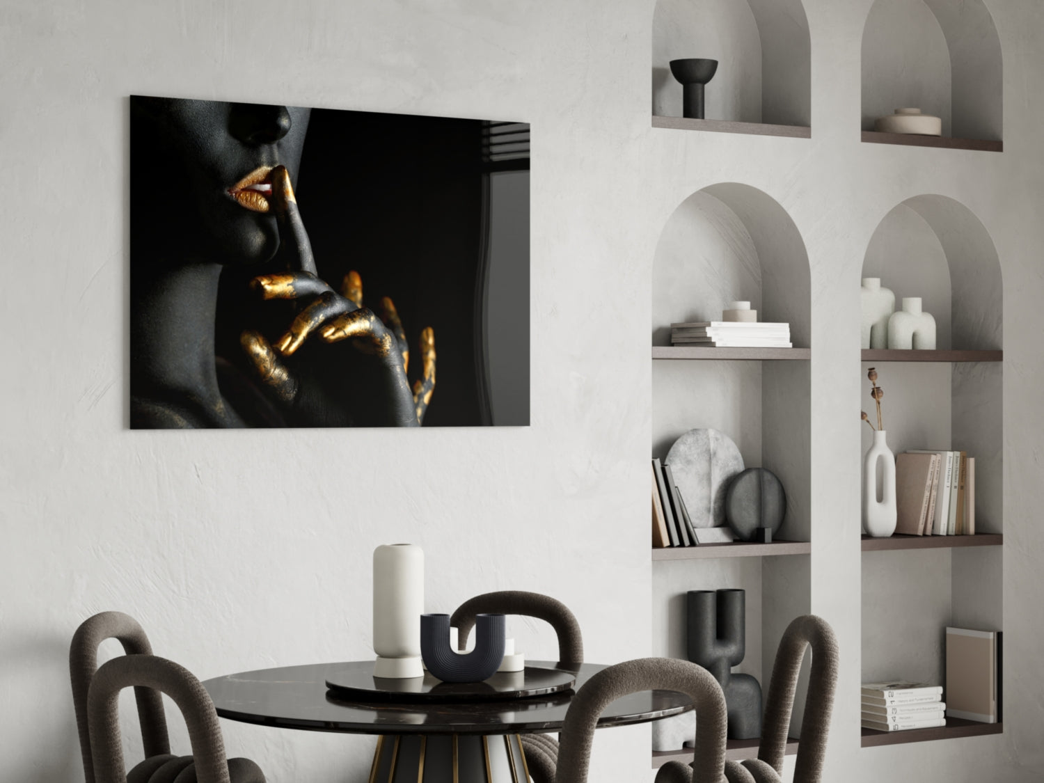 Silence Glass Wall Art.