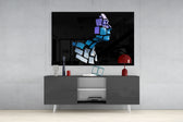 The Future panel catching gallery light to reveal its tactile gloss