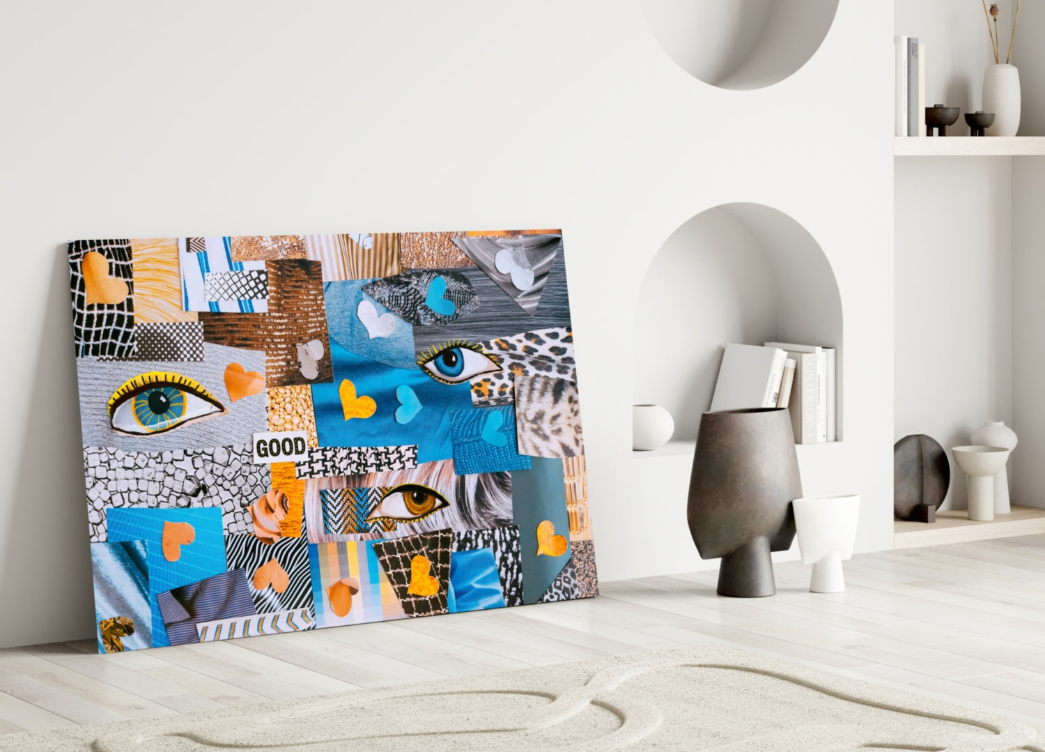 Abstract Confusion Glass Wall Art.