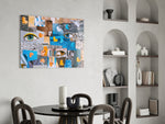 Abstract Confusion panel adding fashion mood to a girl's room
