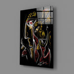 Scrawl-line panel bringing expressive drama to a contemporary living space
