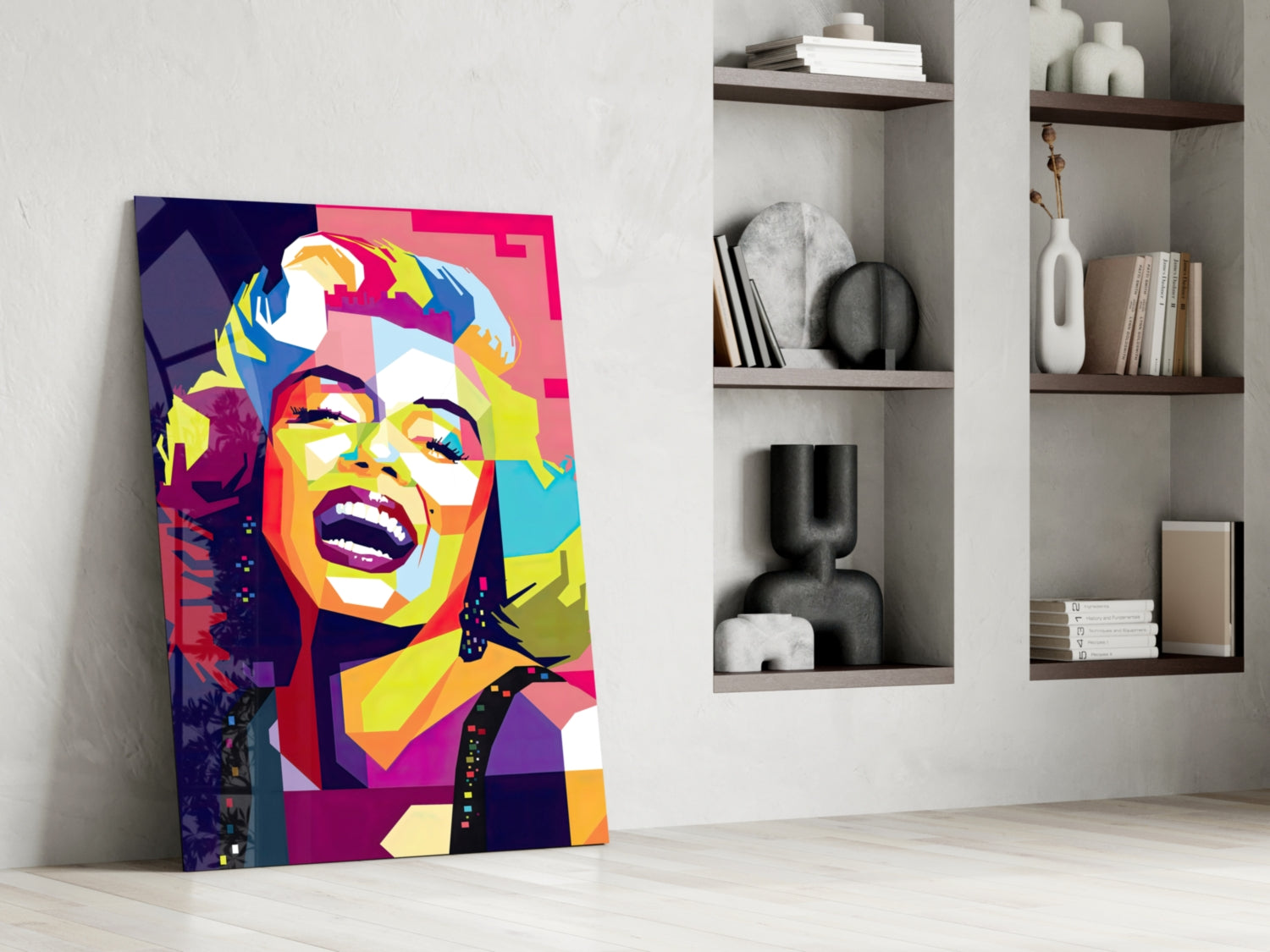 Marilyn Monroe Glass Wall Art.