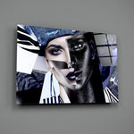 Twin-muse panel bringing editorial drama to a contemporary living space