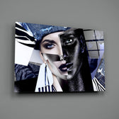Twin-muse panel bringing editorial drama to a contemporary living space