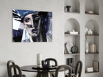 Abstract Woman Portrait panel adding fashion mood to a girl's room