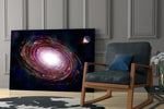 Milky Way glass print enhancing a child's room with cosmic pulse