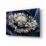 Gray Flower Glass Wall Art