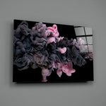Pink-ink panel bringing moody romance to a contemporary living space