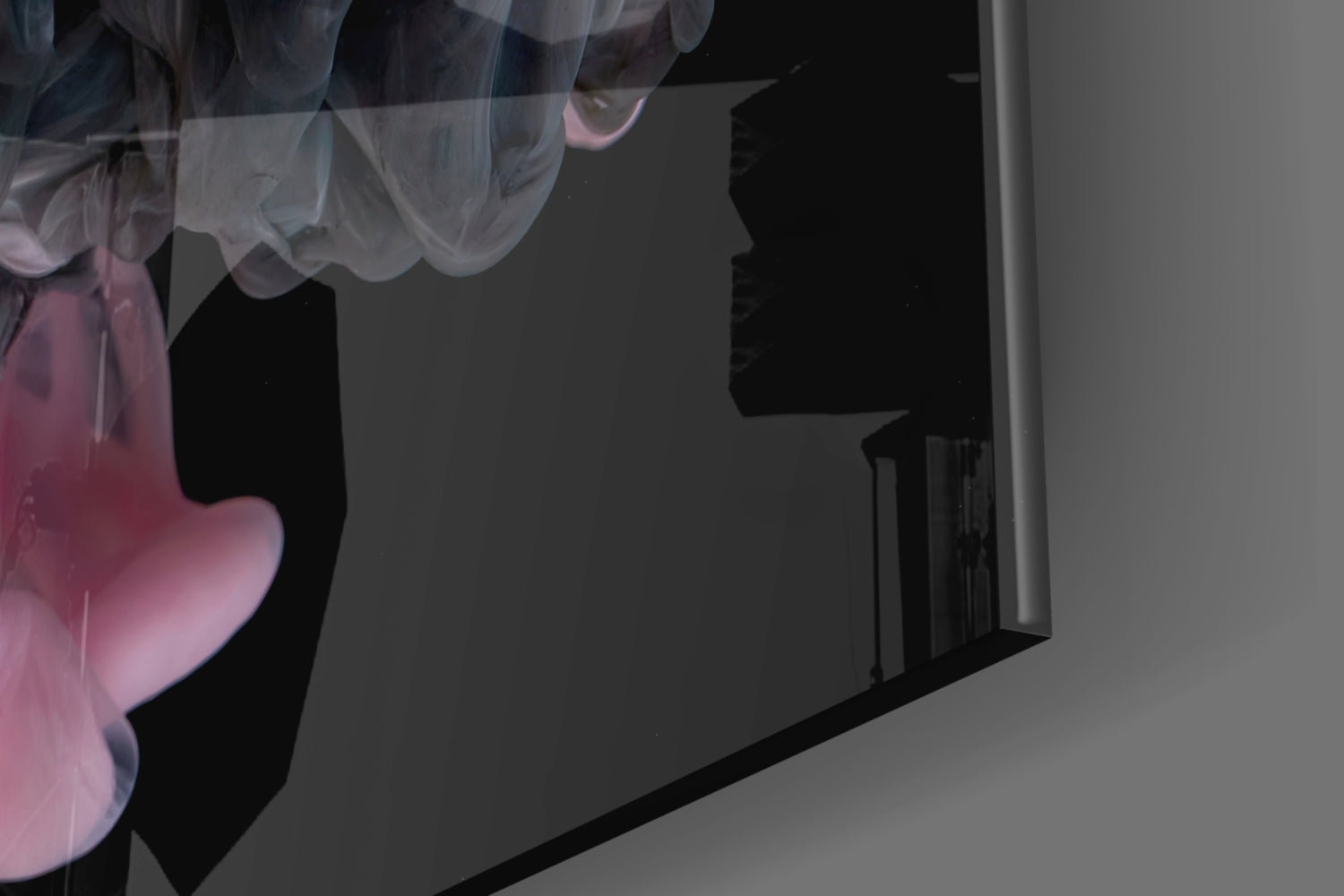 Pink Smoke Glass Wall Art.