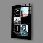 Cityscape-poster panel bringing cosmopolitan drama to a contemporary living space